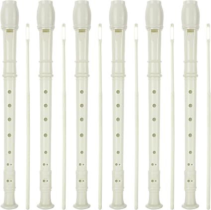 16 Pack 8 Hole Recorder Flute, Plastic Recorders Musical Instruments with Cleaning Rod, Beginner Recorders Soprano Recorder for Music