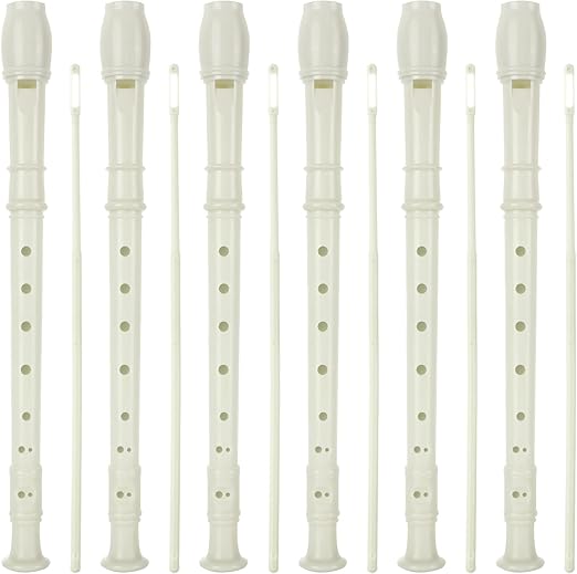 16 Pack 8 Hole Recorder Flute, Plastic Recorders Musical Instruments with Cleaning Rod, Beginner Recorders Soprano Recorder for Music