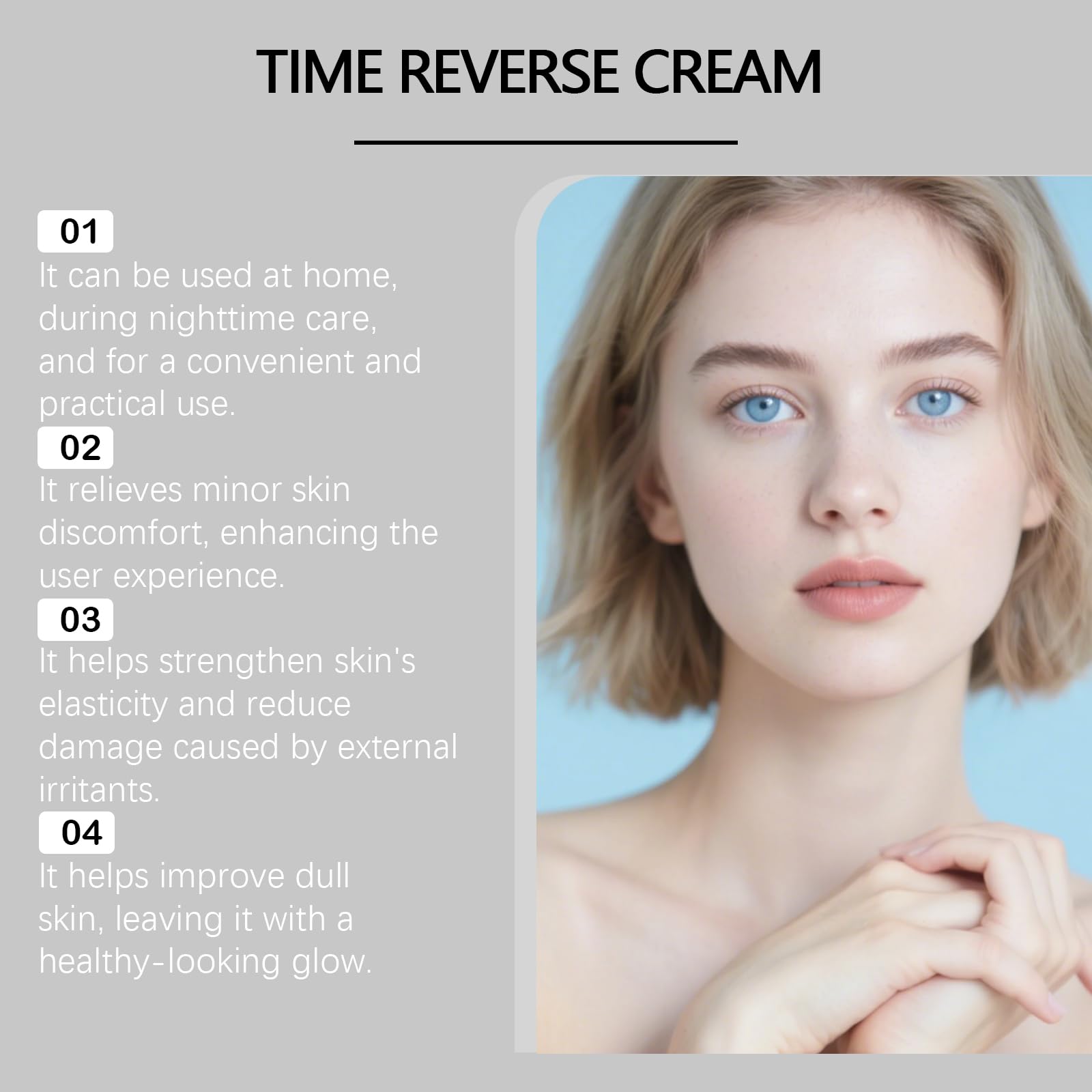 Time Reverse Cream - Zaawansowany, szybko wchłaniający się i odżywczy krem do twarzy, z retinolem, przeciwzmarszczkowy i wzbogacony o centella asiatica. Nawilża i ujędrnia skórę. Przeciwstarzeniowa