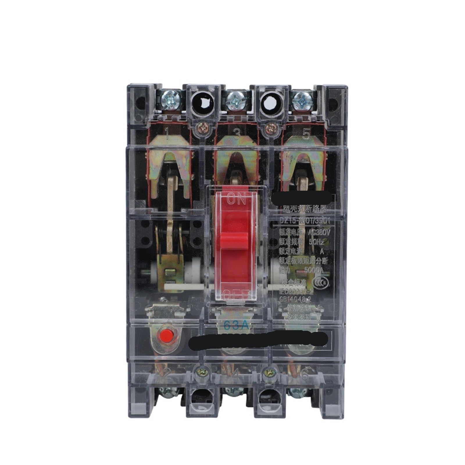 Disjoncteur boîtier moulé DZ15LE-100A pour sécuriser réseau triphasé
