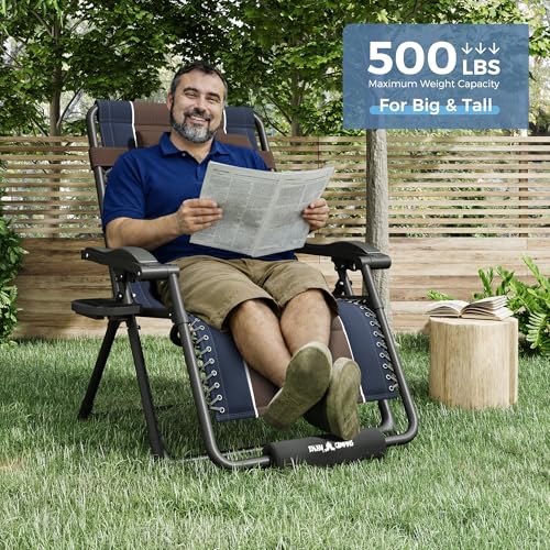 Image of UDPATIO Oversized Zero Gravity Chair Folding Padding Outdoor Recliner