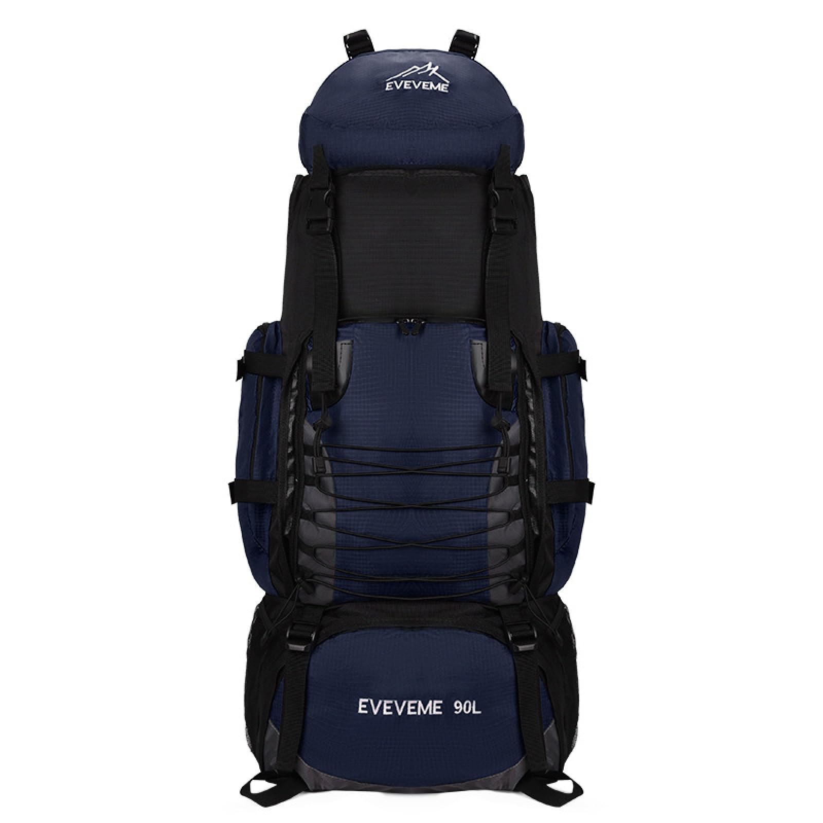 Plecak podróżny, męska torba alpinistyczna, 90 l, duża pojemność, podróżna torba sportowa, plecak turystyczny, kemping, niebieski, 56-75 l, 56W / 75L, 25*15*75CM