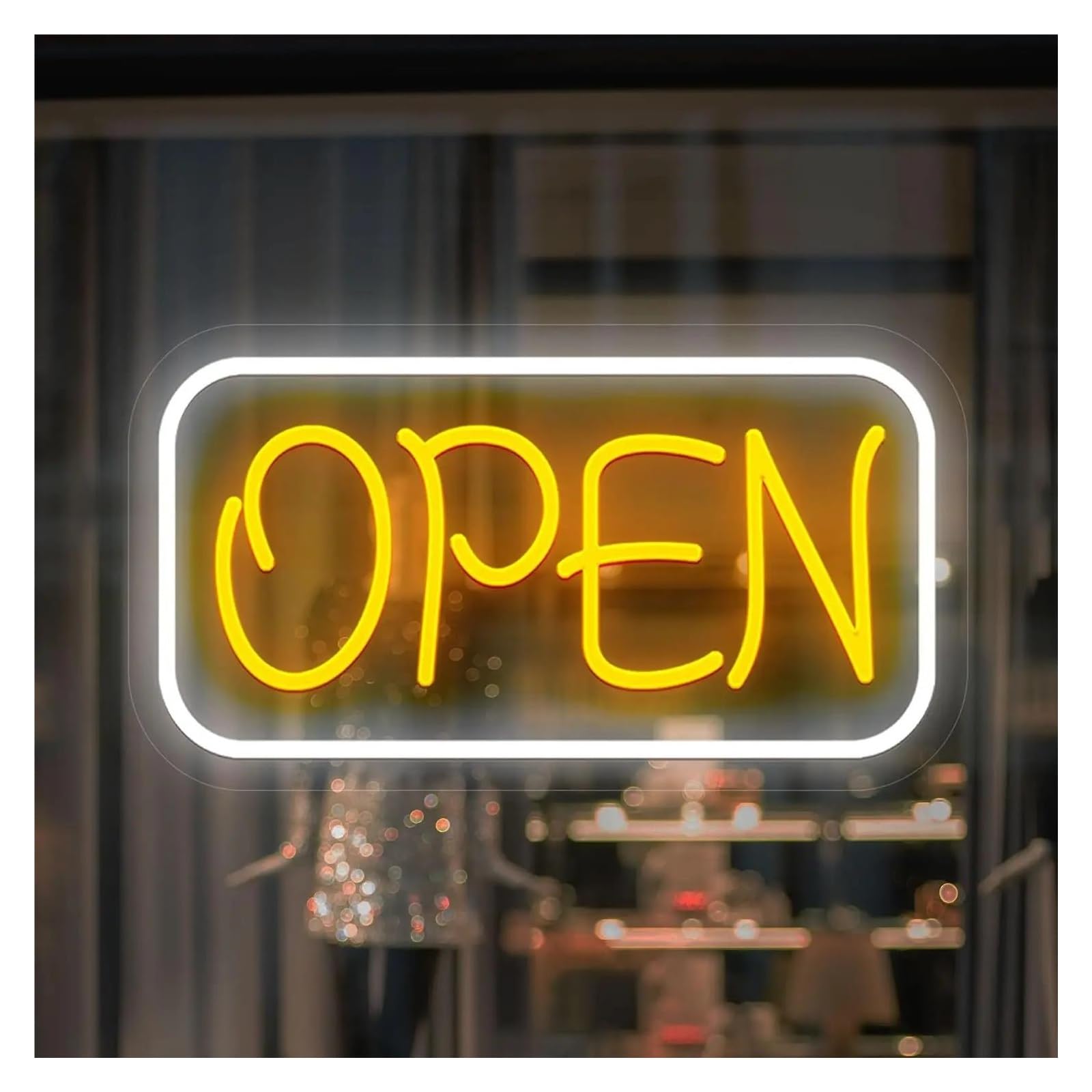 Shouxi One Color Sign Lamp Open Neon Sign, Commercial Window ,Usb Power Supply 20Cmx42cm