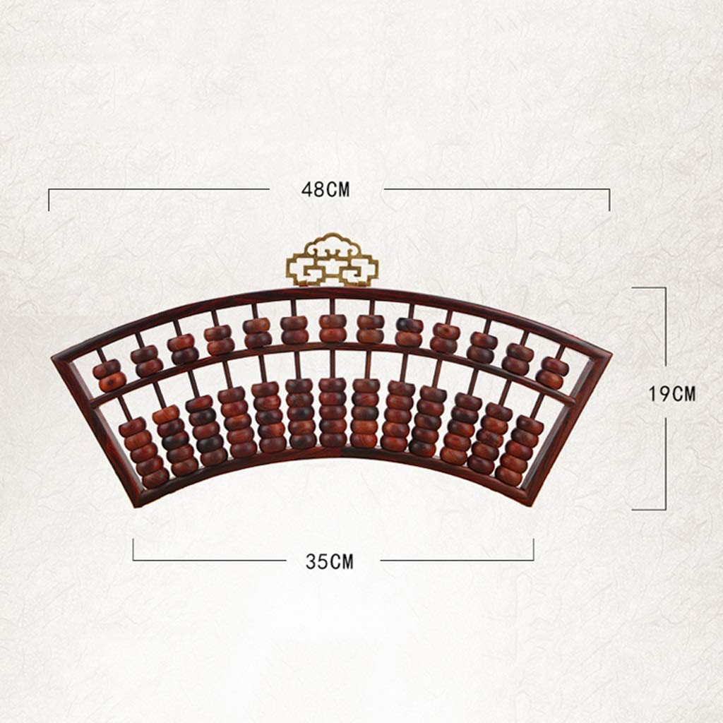 Boulier Standard à Chiffres, boulier en Bois, boulier en Forme d'éventail Artisanat Ornements boulier en séquoia Outil Traditionnel boulier Cadeaux d'affaires de Bureau(Brown B)