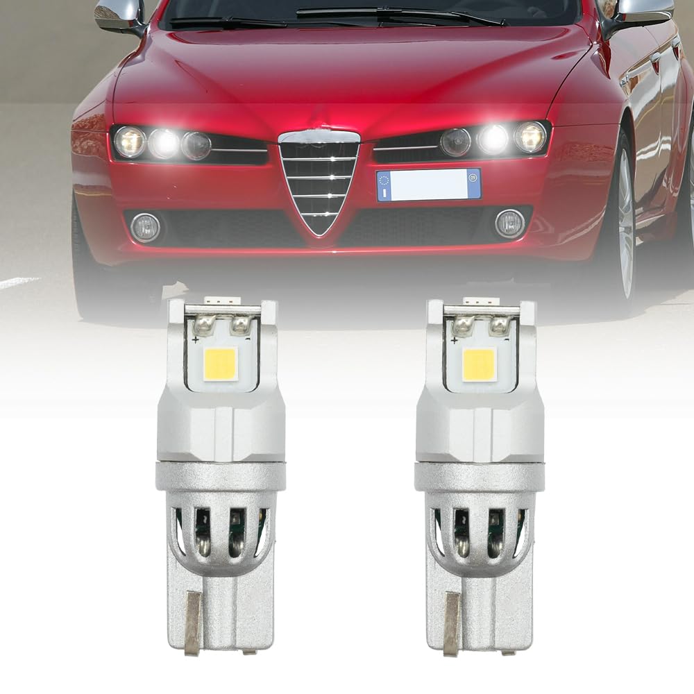 COPPIA LUCI DI POSIZIONE 5 LED ALFA ROMEO 147 MK2 CANBUS BIANCO NO - Foto 5