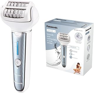 Panasonic ES-EL2A-A503 - Depiladora Eléctrica para Mujer (Wet&Dry, 60 pinzas, Inalámbrica, Luz LED, Resistente al Agua, 3 Niveles de Velocidad, Cabezal Flexible, Carga Rápida), Color Azul, Blanco