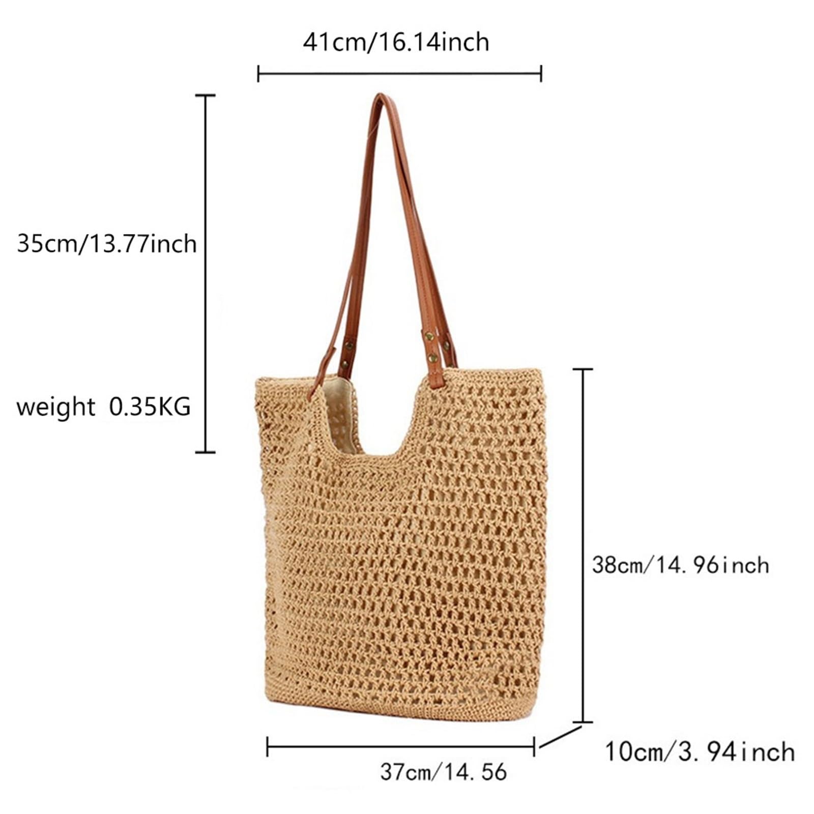Bolsas de Playa Grandes,Bolso Playa Mujer Bolso de hombro tejido a mano for mujer, bolso paja moda verano, playa, viaje, bolsos compras tejidos
