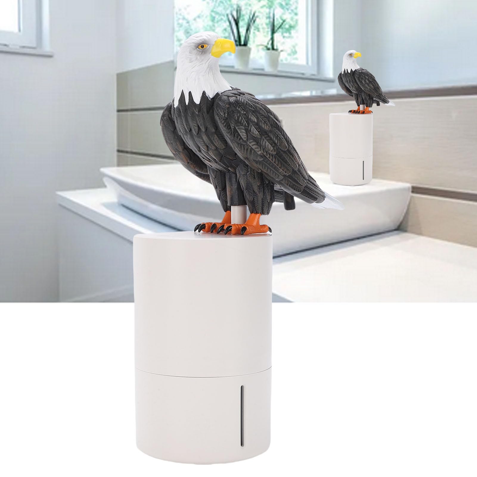 Sxhlseller Automatischer Schaumseifenspender, Eagle-Seifenspender, Berührungsloser, Niedlicher Schaum-Handseifenspender für Badezimmer, Küche, Schulkinder, Arbeitsplatte, Wiederaufladbar