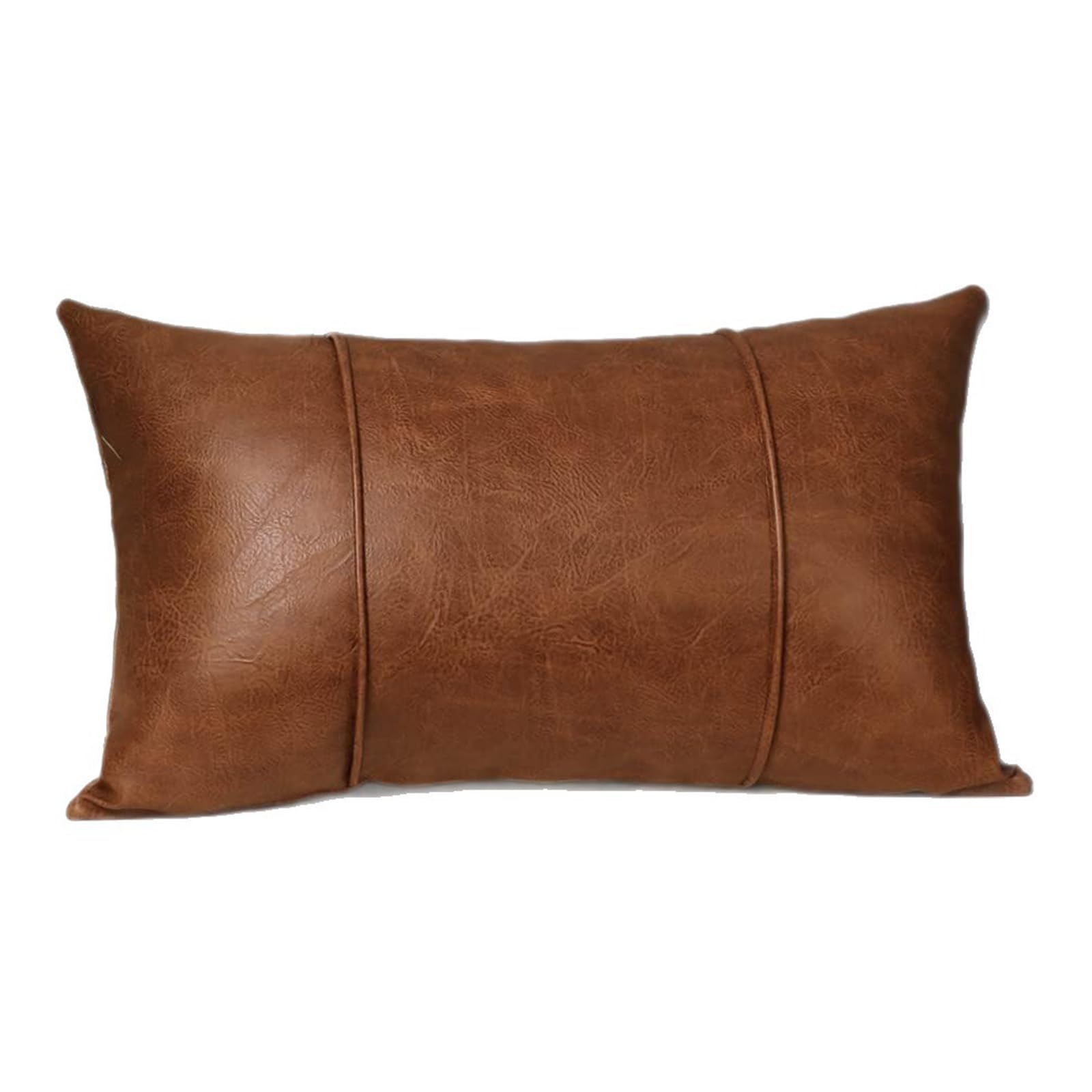 Fahoujs 30x50cm Water Resistant Pillow Case Pillowcase Neutral Home Decoration for Sofa Bed Cushions Covers for Home Car Faux Leather Lumbar Cushions Covers