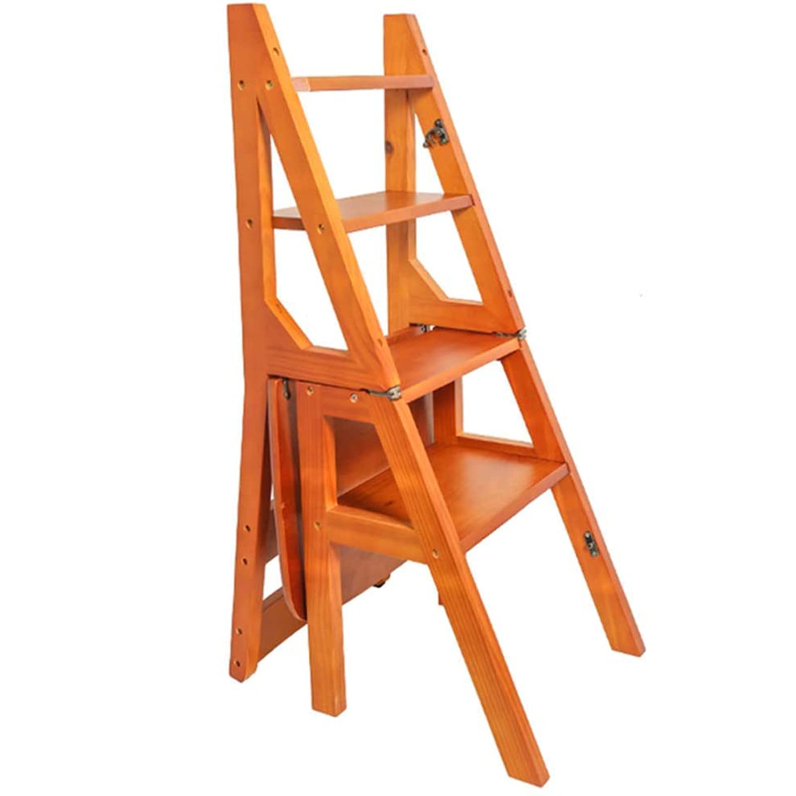 Taburete Plegable de 4 peldaños Taburete de Madera para niños, Taburete de Escalera Multiusos para niños para Dormitorio/baño/Inodoro/Cocina, etc. Carga máxima 150 kg