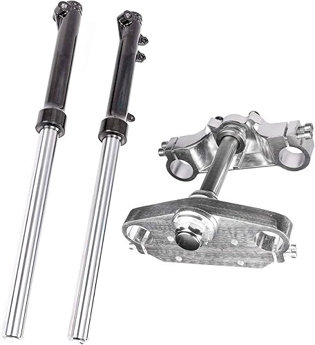 TDPRO Amortiguador de suspensión de horquilla delantera de 1.299 in con abrazaderas de montaje en árbol triple manillar de Thumpster para bici de