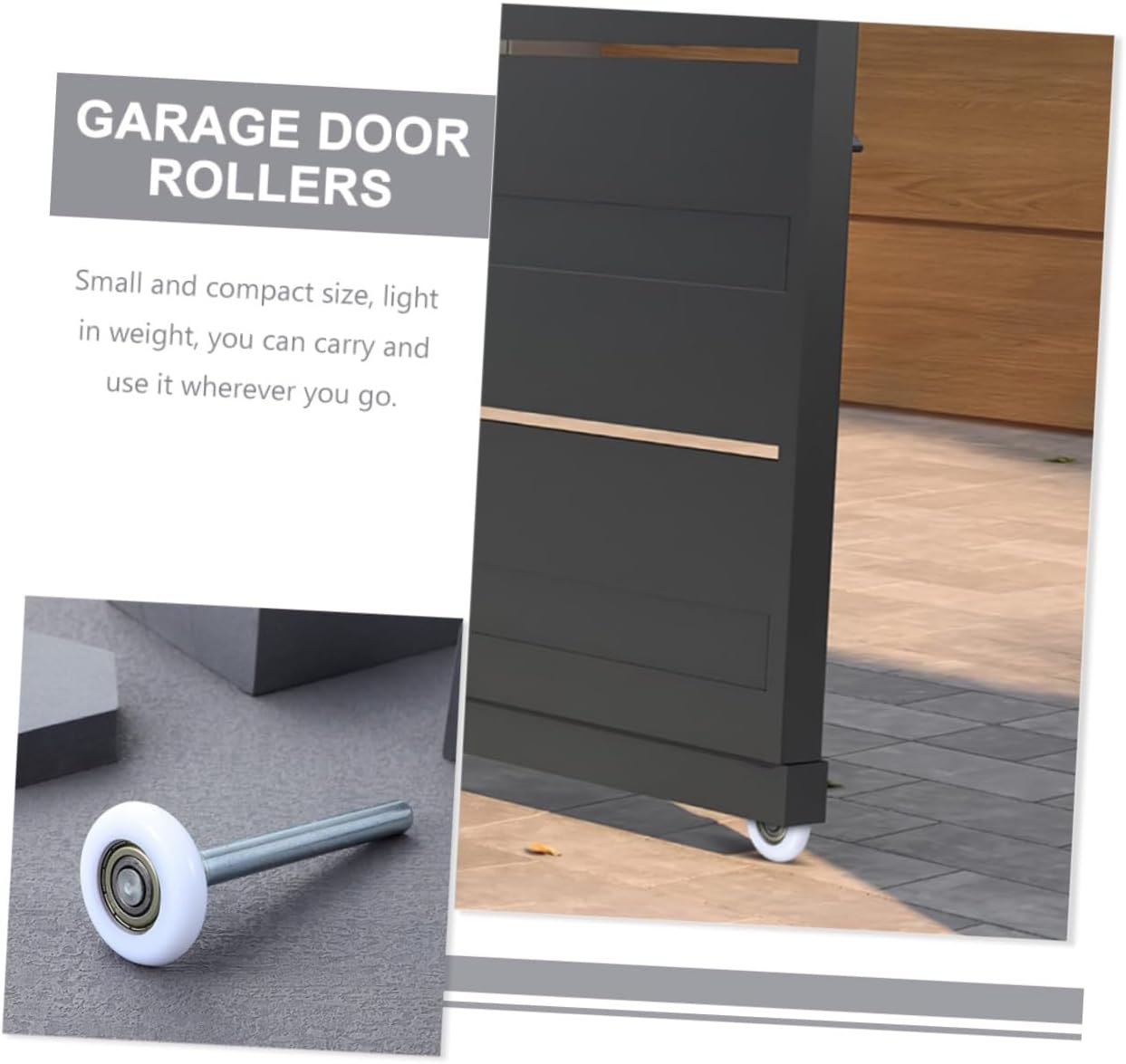 8pcs Garage Door Rollers Replacement Nylon Precision Bearings Rotate Silent Rollers