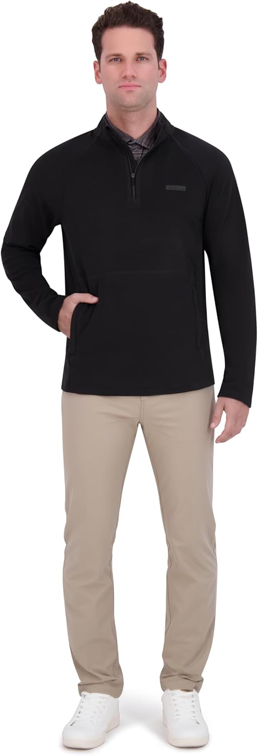 Ben Sherman Men's Quarter Zip Pullover Sweater – Lightweight, Casual, Work, Golf & Everyday Wear