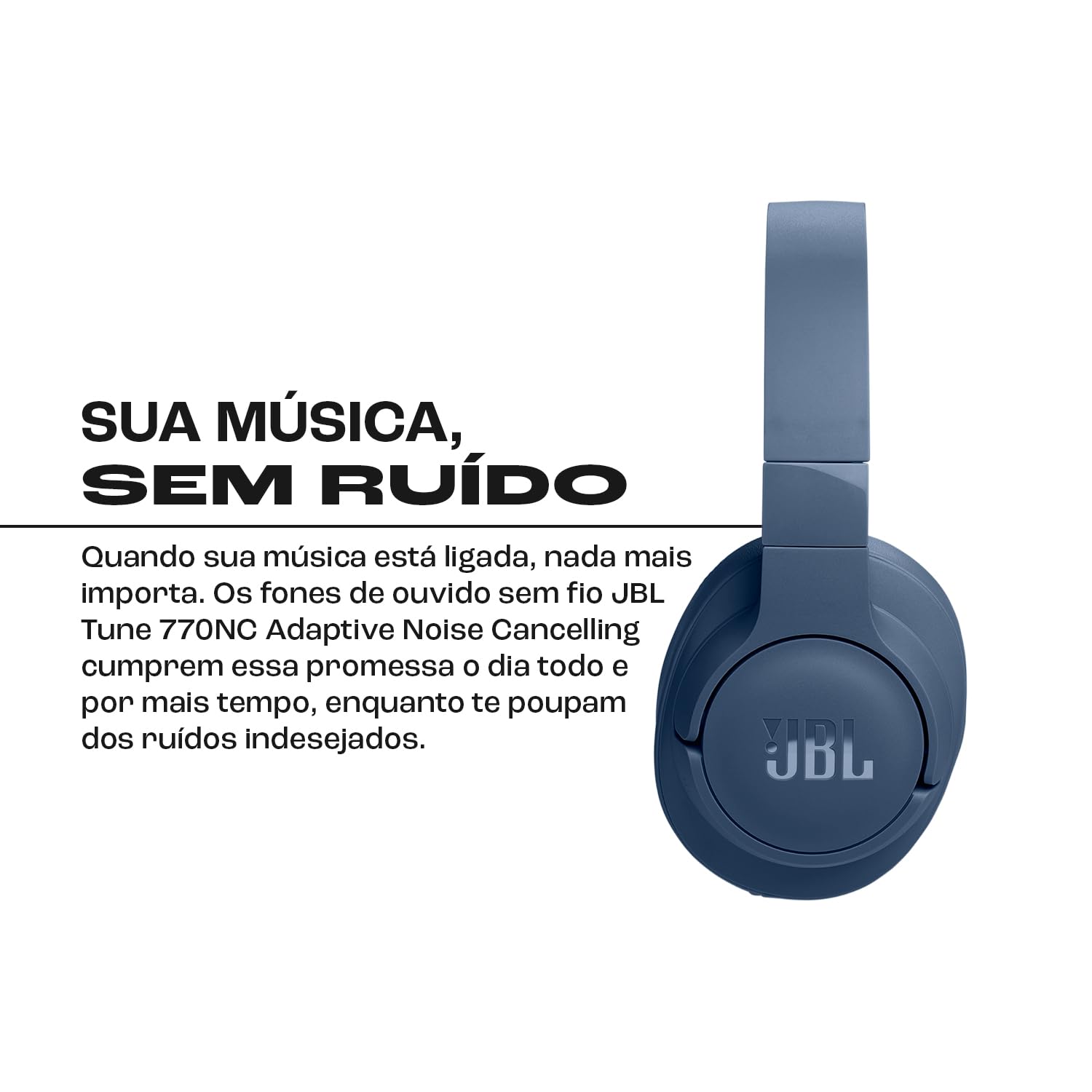 JBL, Fone de Ouvido Bluetooth, Tune 770NC, Over Ear, Sem Fio, Com