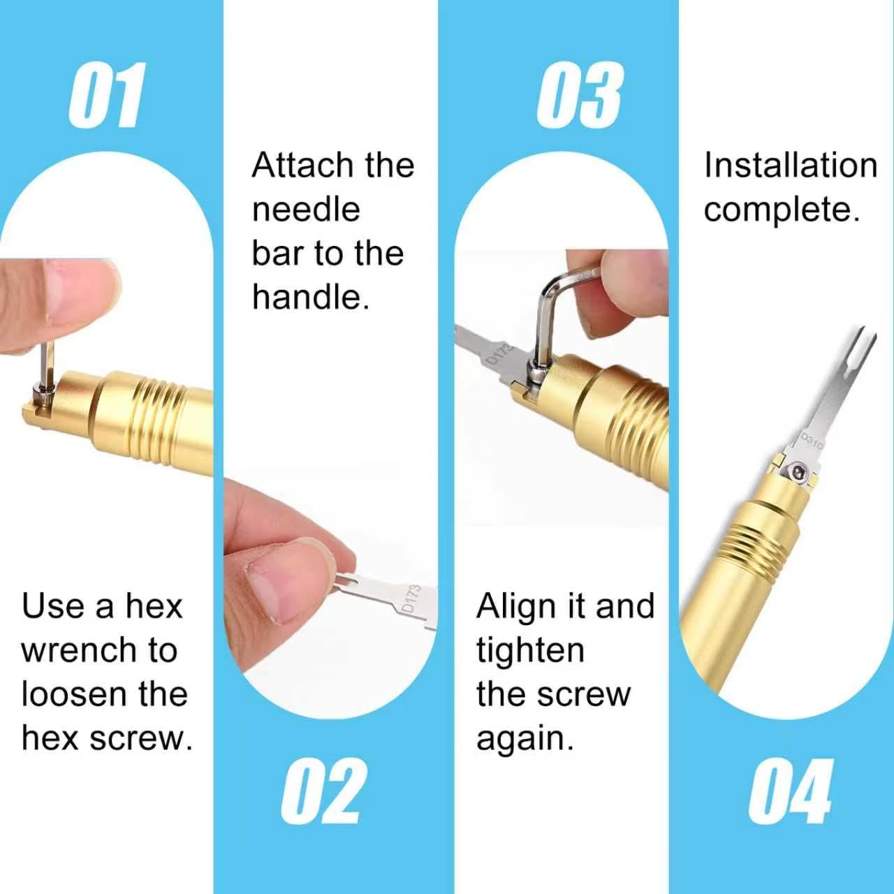Terminal and Pin Removal Tool Set, Electrical Pin Extraction Tool, Cable Connector Pin Tool, Includes 8 Universal Replacement Tips, Suitable for Automotive and Computer Repair.