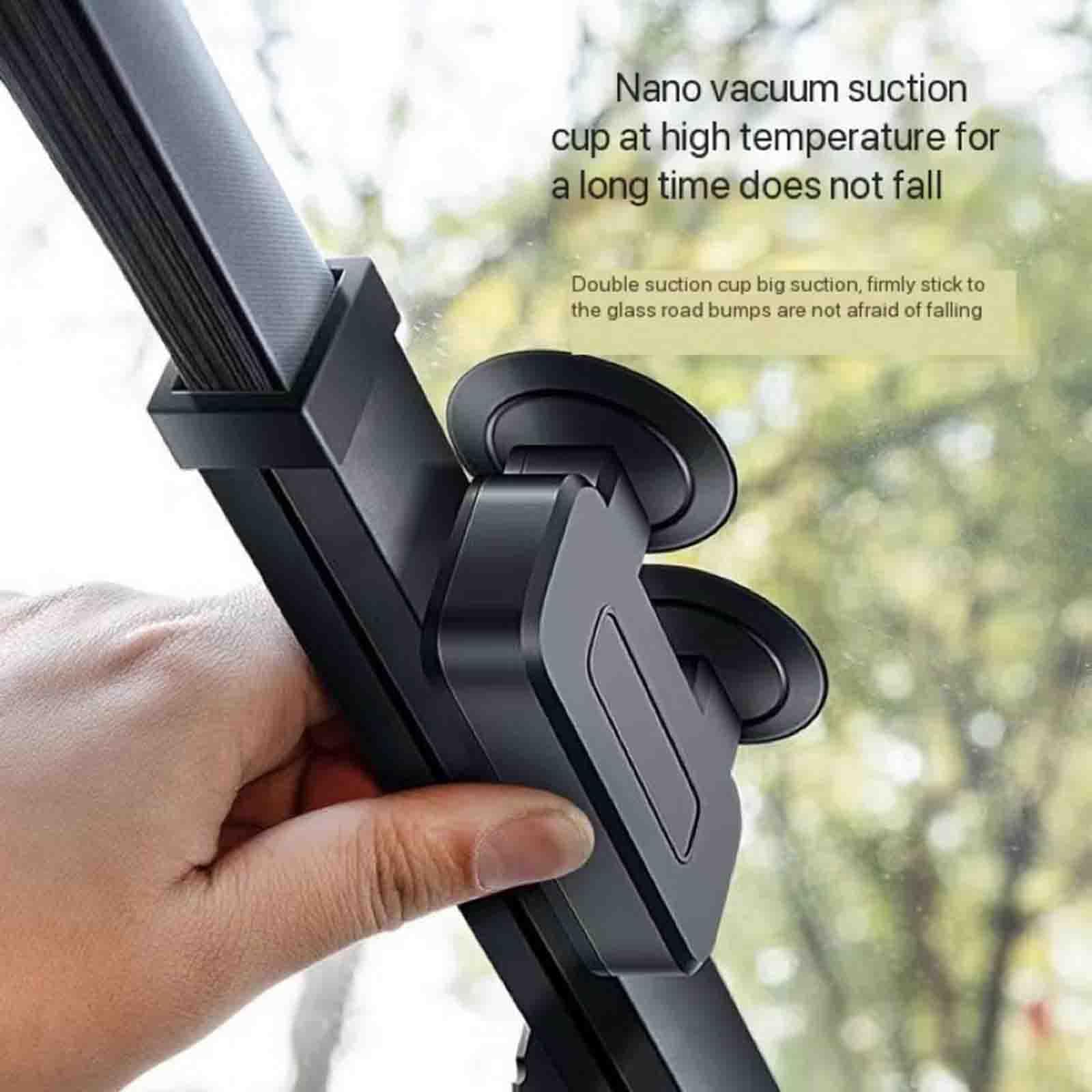 Parasol para parabrisas, sistema de aislamiento térmico plegable telescópico automático con ventosas, fácil de cortar para un ajuste personalizado
