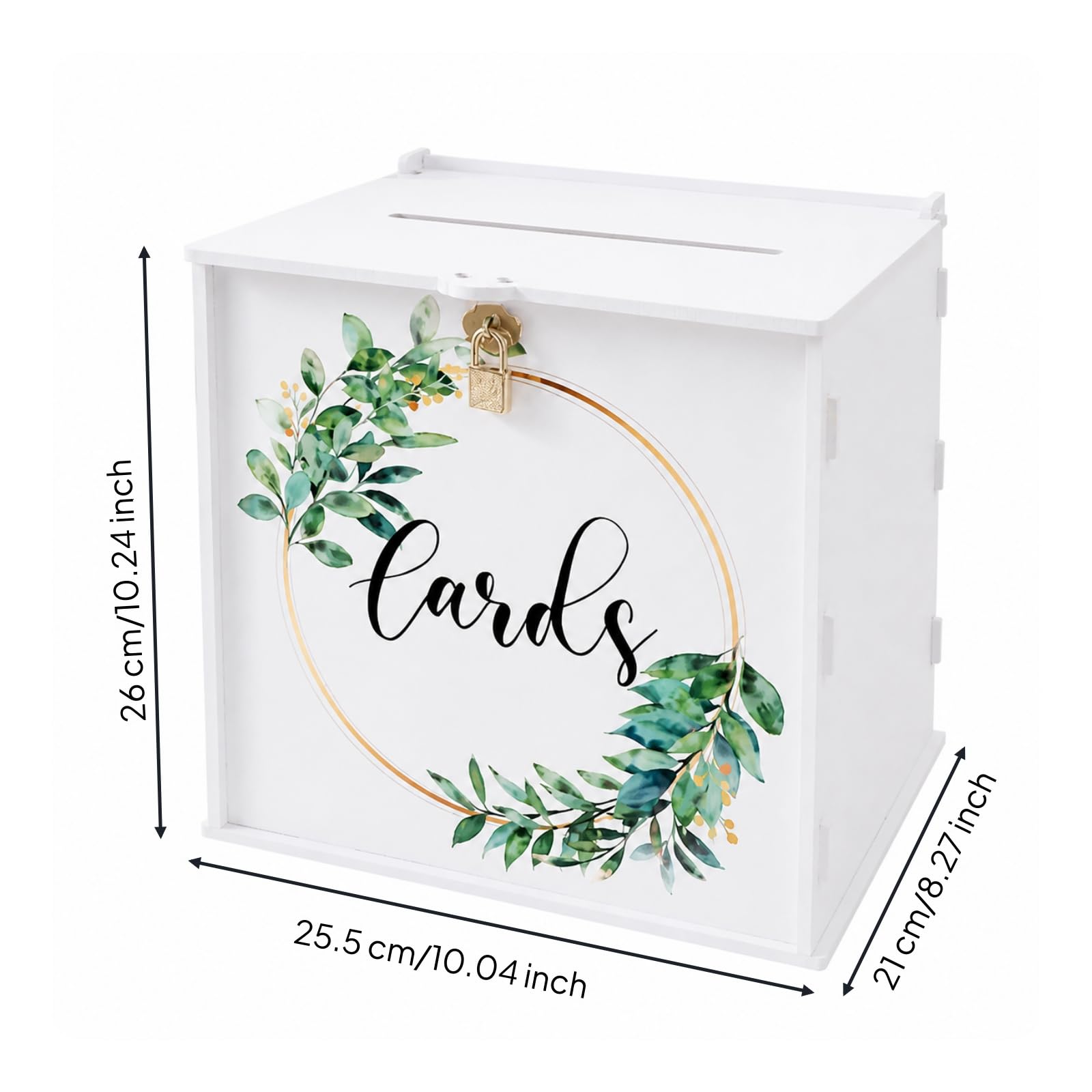 Boîte à Cartes En PVC Réutilible Boîte à Cartes Serrure Multifonction pr Rangement Domestique