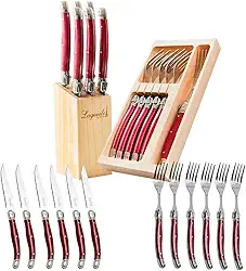 Conjunto De Talheres Luxo Laguiole 12 Peças Aço Inox Elegância E Durabilidade