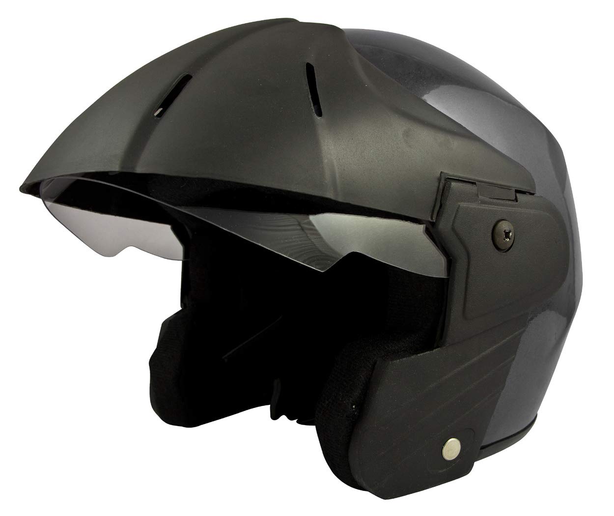 Sage Square Deltz Power (ISI Marked) Open Face Helmet for Men, Women (Grey Glossy) (Large)-picture-18