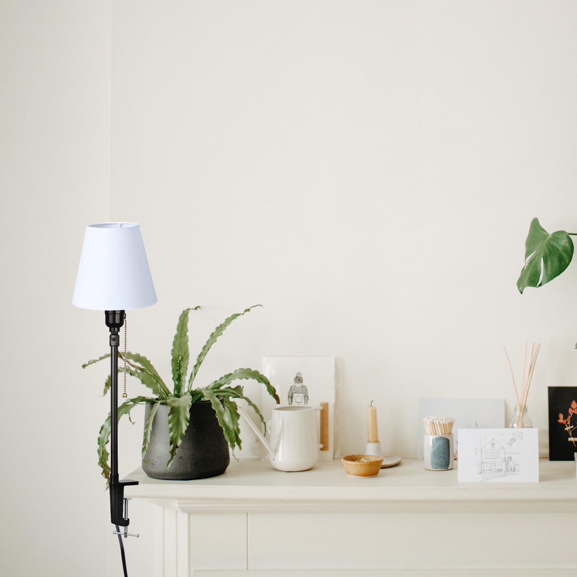 Modern Klemmleuchte,1 Packung Leselampe mit 2,5 m Kabel, Dimmbar Nachttischlampe,Augenpflege Schreibtischlampe für Heimgebrauch Büro, E27 Lampenhalterung - DZ0375W