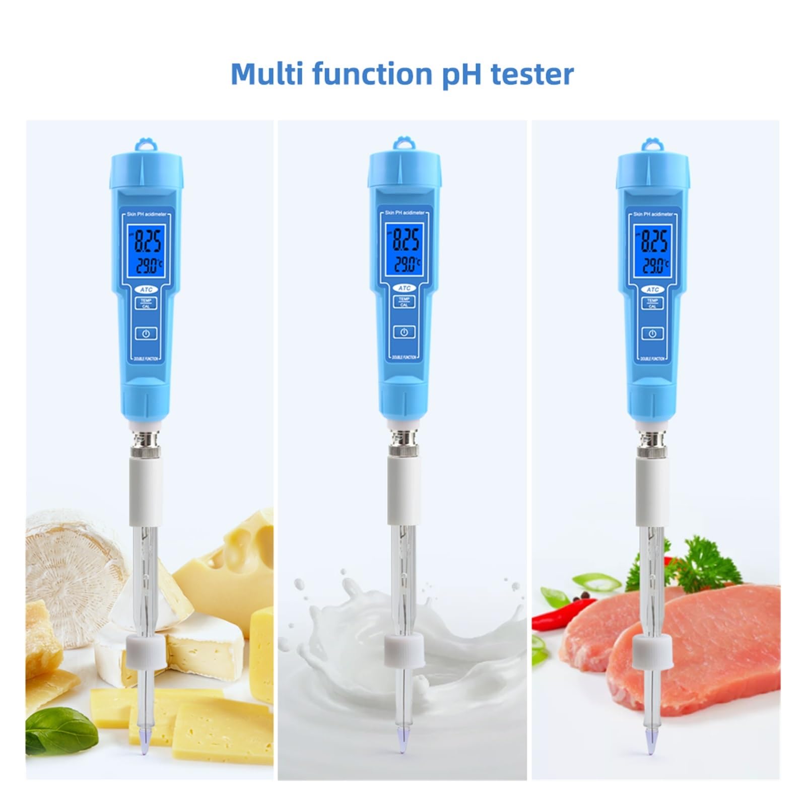 Tester miernika PH, Miernik Ph ATC 0,00-14,00 do stożkowego, luźnego sera hydroponicznego, laboratoryjnego, wody pitnej z wymienną sondą,Woda pitna, Hydroponika, SPA, Browarnictwo(PH-61181)