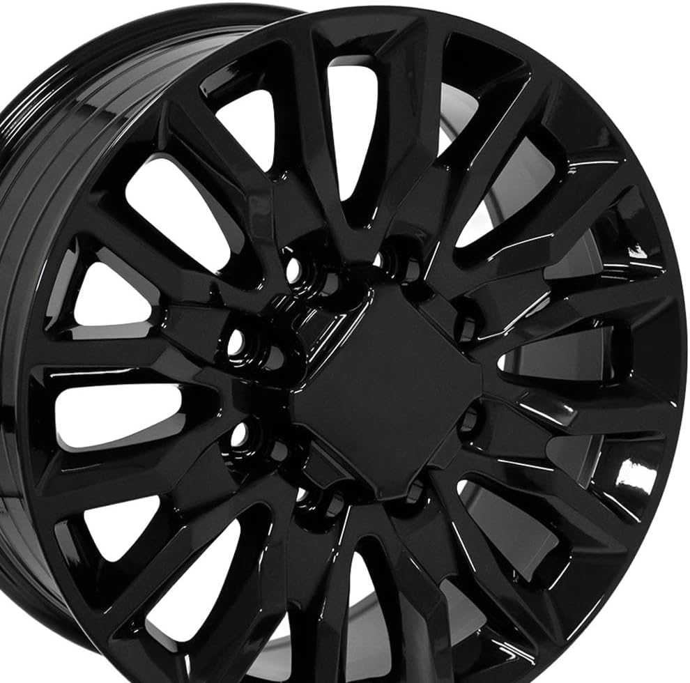 OE Wheels CV59B 20 Inch Rim Fits Silverado 2500/3500 Style 8x180 20x8.5 Gloss Black (1)