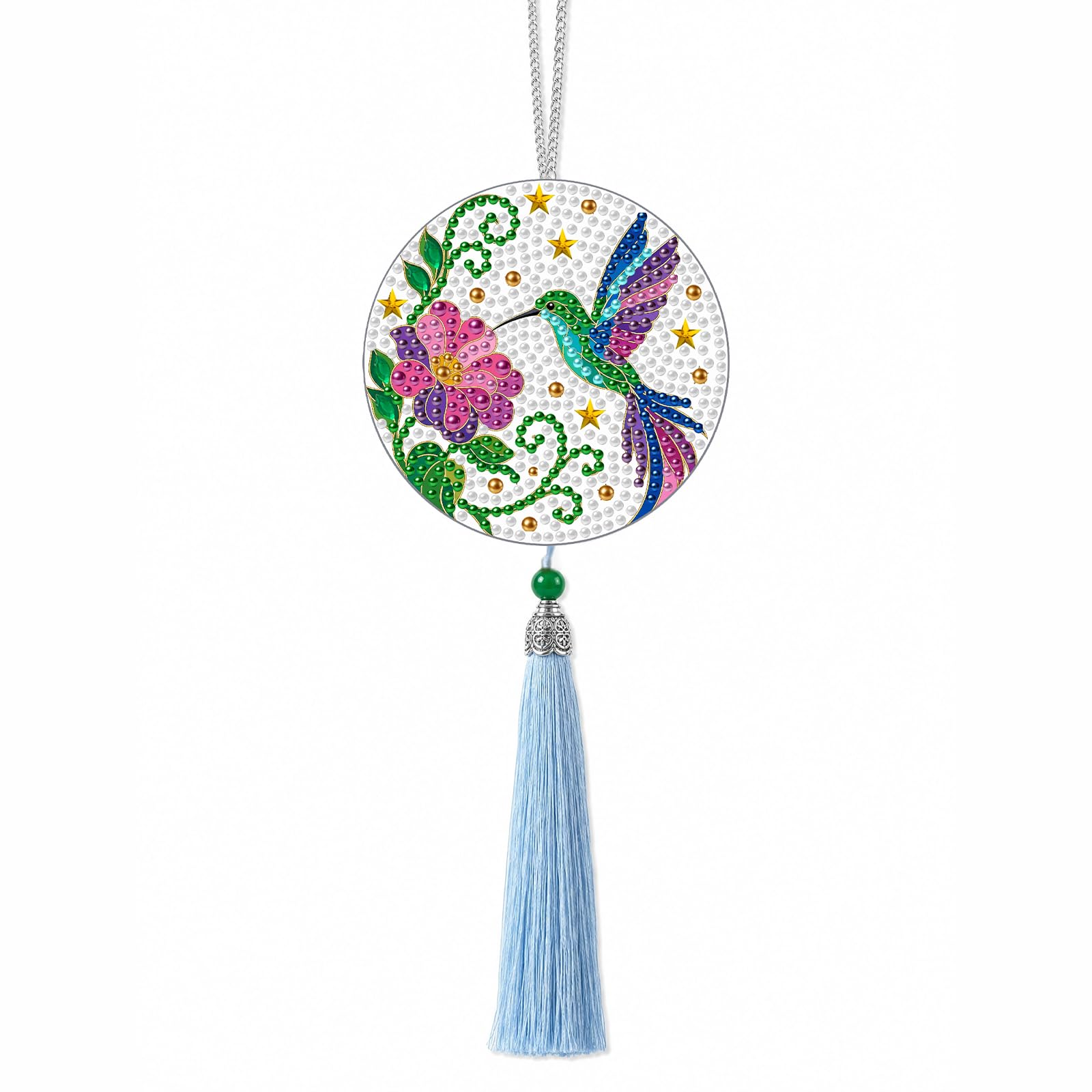 POETRYDRAW Hummingbird DIY Diamond Art Car Mirror Charm Pendant