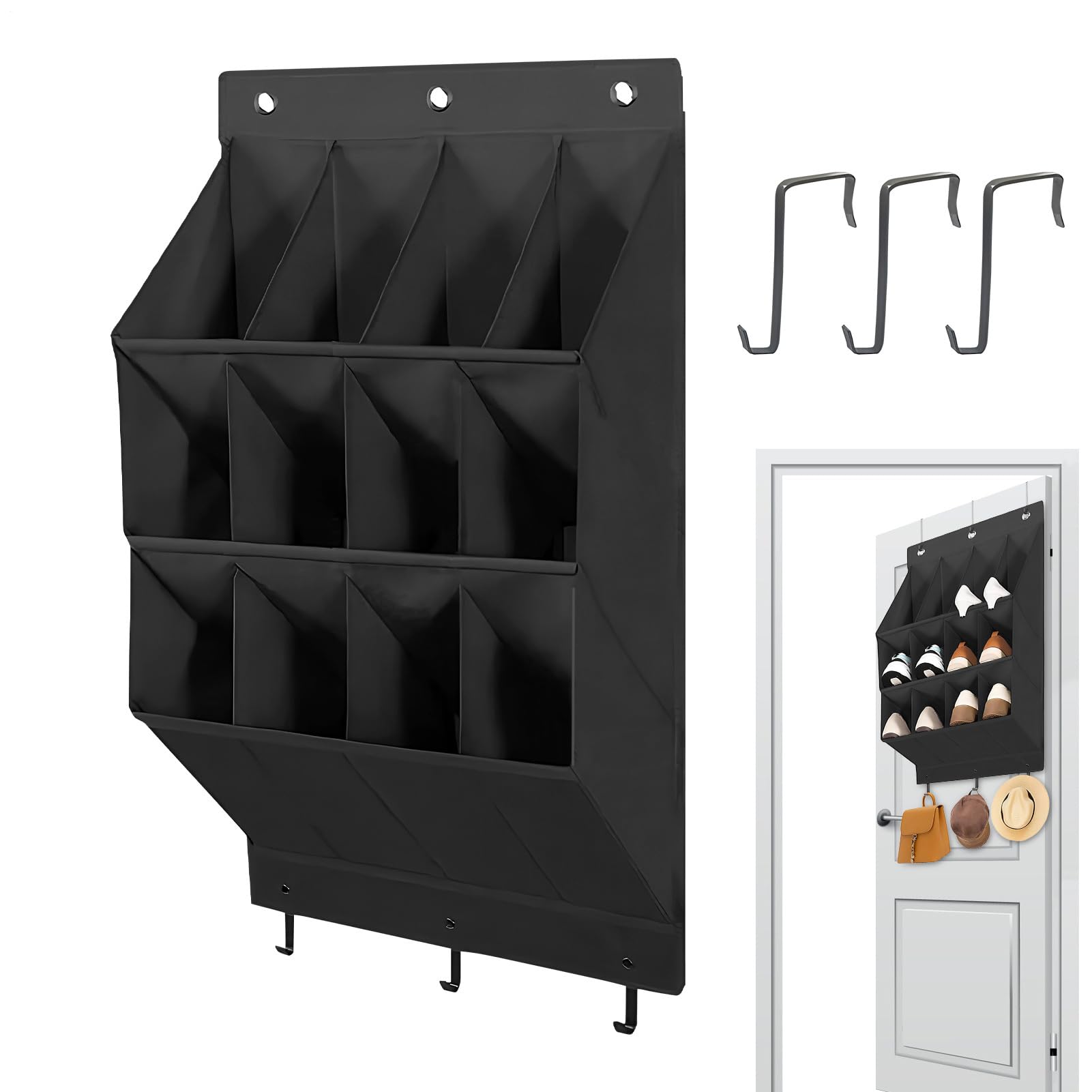 Organisateur de chaussures pour libérer le sol, sac de rangement jouets de porte