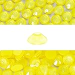 Novani 3000 Pieces Flatback Rhinestones Glass Round Gems Mocha Citrine Crystals for Nail Art DIY Crafts Clothes Shoes,SS16,3.8-4.0mm