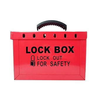 Lockout Tagout Lock Box Portable Loto Box Kit Safety Padlock Box 1Pack for Steel Lockout,Tag Out Station,Premium Box for OSHA Compliant Group Loto Procedures (Non-Visual)