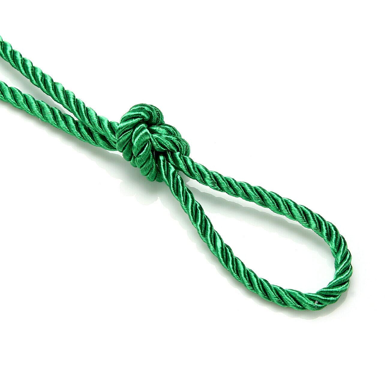 6mm Silky Barley Twist Cord Rope Braid 3 Ply & Matching 16mm Flanged Insertion Piping Furnishing Upholstery Crafts Trimming,36 Colors. High Strength, Neotrims. 10 Yards, Green (Cord)