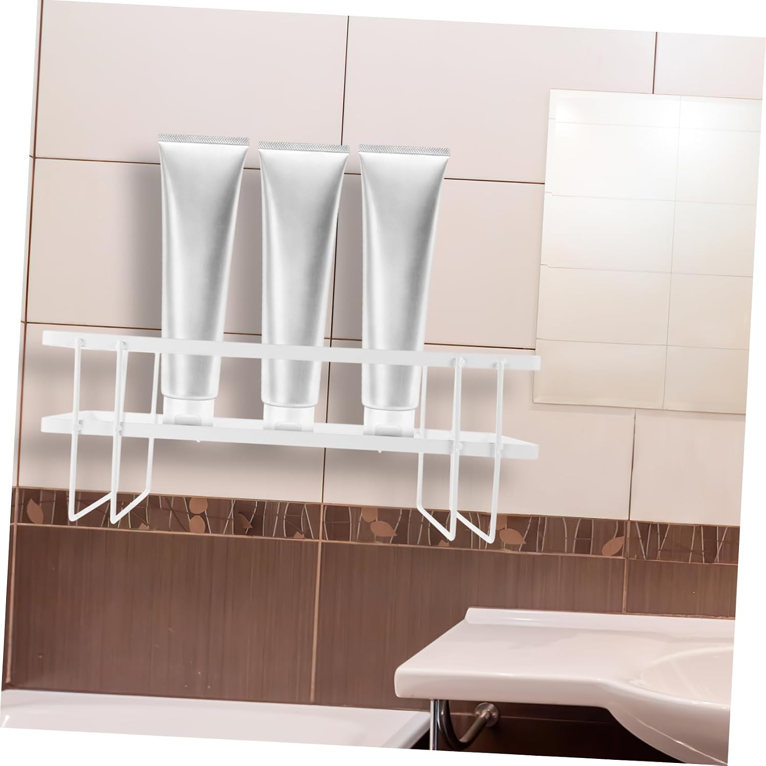 MAGICLULU Over Toilet Storage Rack Single Layer Bathroom Organizer Design for Easy Installation for Bathroom Essentials Nail Space Saving