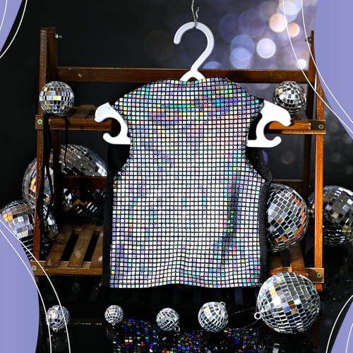 Disfraz de perro con lentejuelas holográficas multicolor talla S miniatura 4
