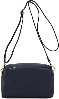 Triple Zip Small Crossbody Bag