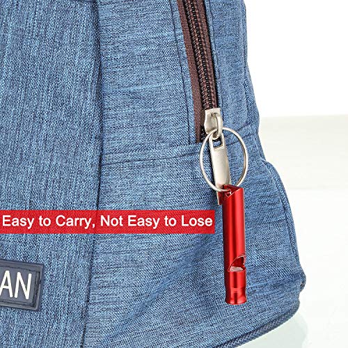 49-Pieces-Emergency-Whistle-with-Keychain-Aluminum-Keychain-Whistle-Emergency-Survival-Whistle-Key-Chain-for-Outdoor-Camping-Hiking-Boating-Hunting-Fishing-7-Colors