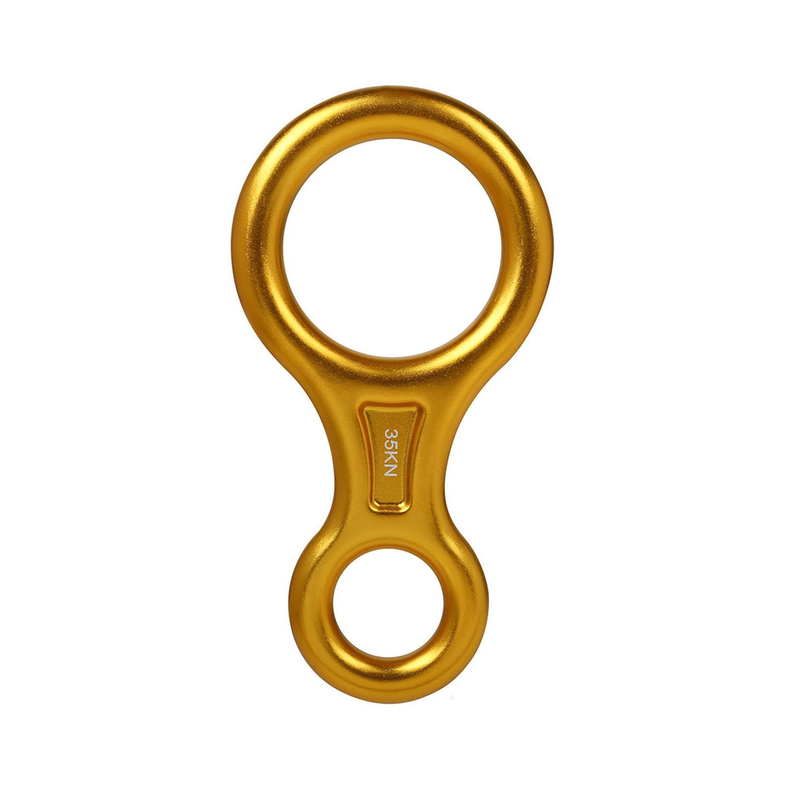 Bewinner Figure 8 Descender 35KN Heavy Duty, Aluminum Alloy Gear for Rappelling, Ziplining, Rescue, Rock & Downhill (Golden Yellow)