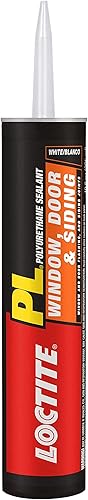 Loctite PL - Sellador de poliuretano blanco para ventana, puerta y revestimiento, 10 onzas líquidas, cartucho