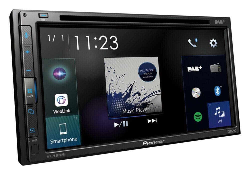 PIONEERReplacement For Android Bluetooth DAB Car Stereo 6.8 in Screen Compatible With Apple CarPlay AVH-Z5200DAB + IX-ANT-118