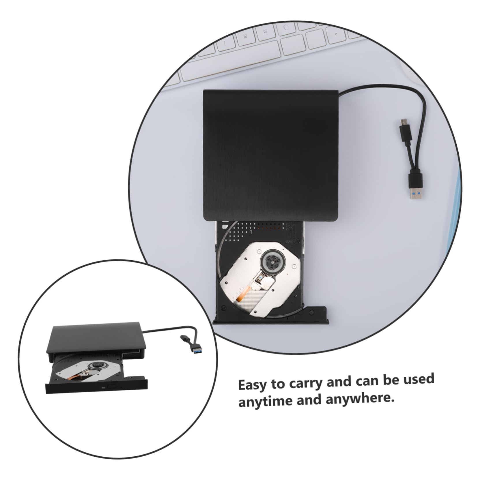 Uonlytech Unità Dvd Esterna Portatile USB Type-c per Computer e Tablet