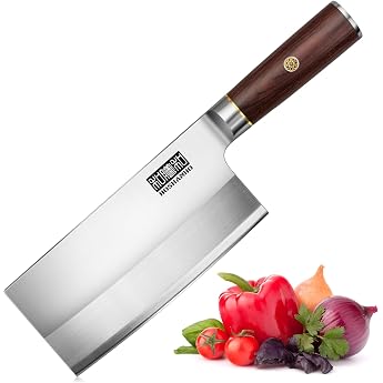 HOSHANHO Chopping Knife 7 Inches Chinese Meat Supplement Knife for