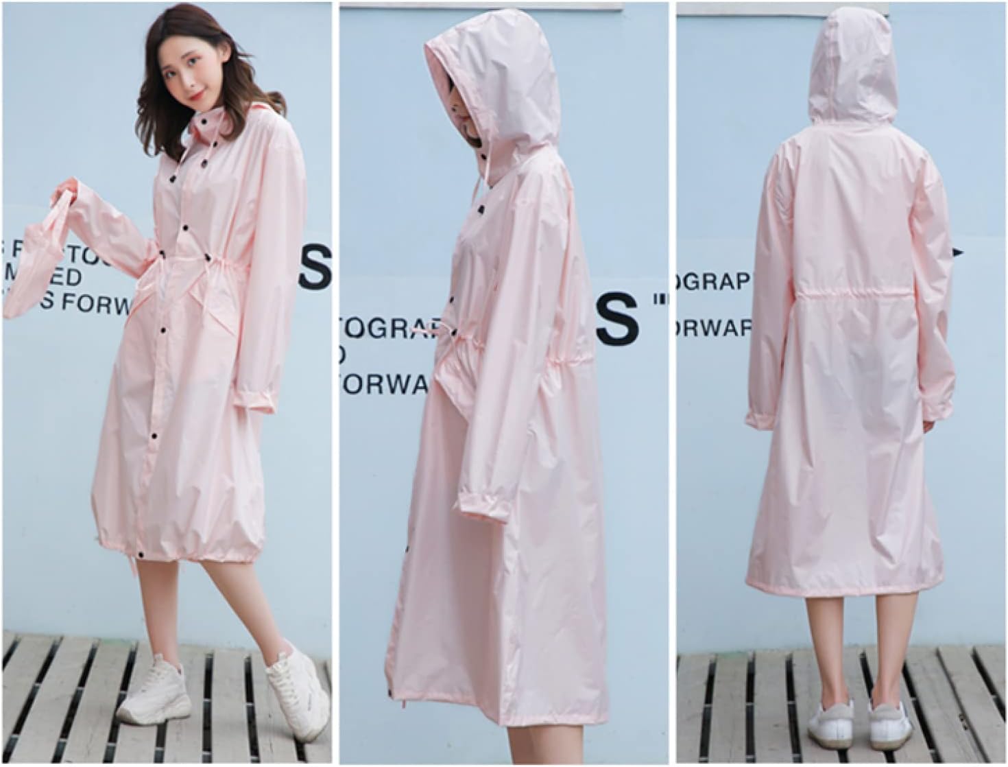 [KAPE1] レインコート 自転車 レインウェア レディース 前開き ロング丈 防水 透湿 軽量 高機能 カラー 通勤 通学 バイ