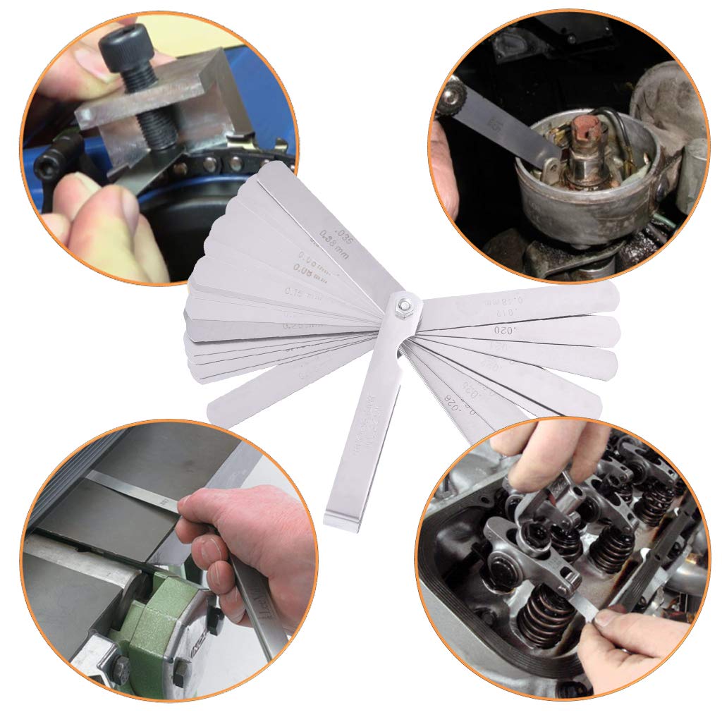 Feeler Gauge?32 Blades Stainless Steel Feeler Gauge Dual Marked Metric