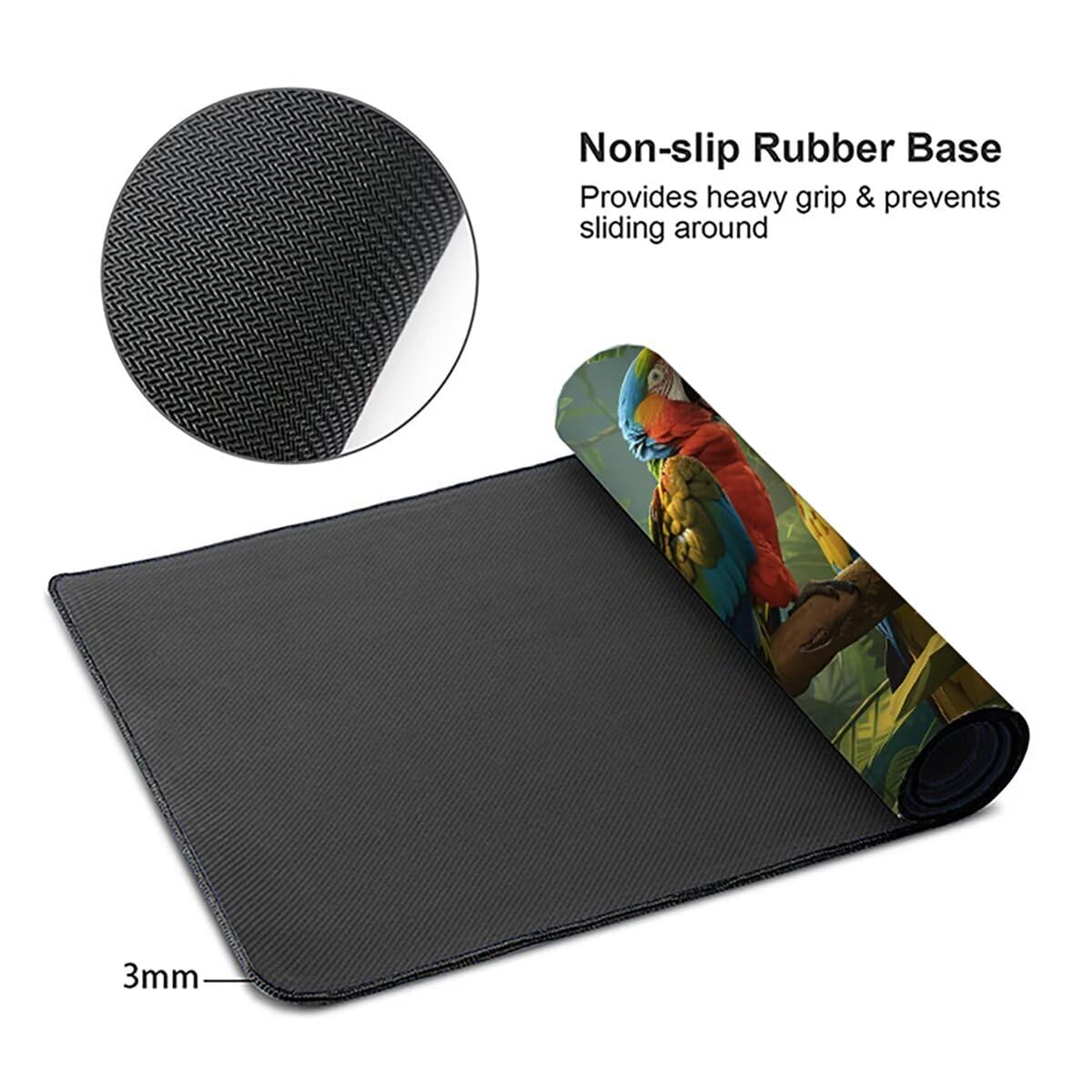 Tappetino per Mouse Gaming XXL 1200x600x3mm– Ufficio Mousepad Grande – Migliora la Velocità e la Precisione Tenuta Stabile Sottomano per Ufficio e Casa Accessori Scrivania Animale PjY3585 8-V
