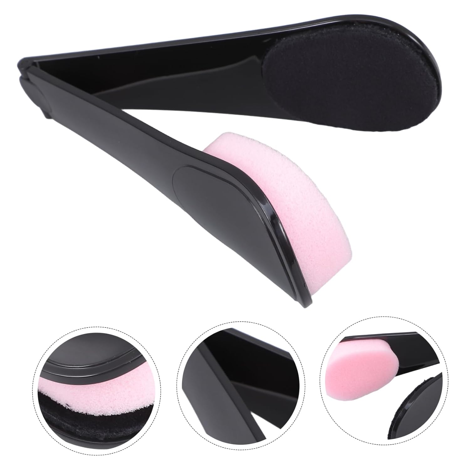 Retractable Back Lotion Applicator for Self Tanning and Sunscreen Double-Sided Cream Applicator Curved Handle for Easy Application on Back for Personal Care