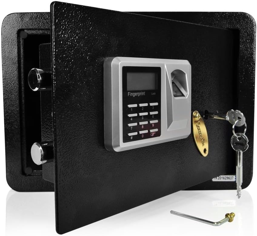SereneLife Safes And Lock Boxes - Digital Safe Box, Home Safe Box Combination Safe Box Steel Alloy Drop Safe - Includes Keys (SLSFE22FP) : Sports & Outdoors