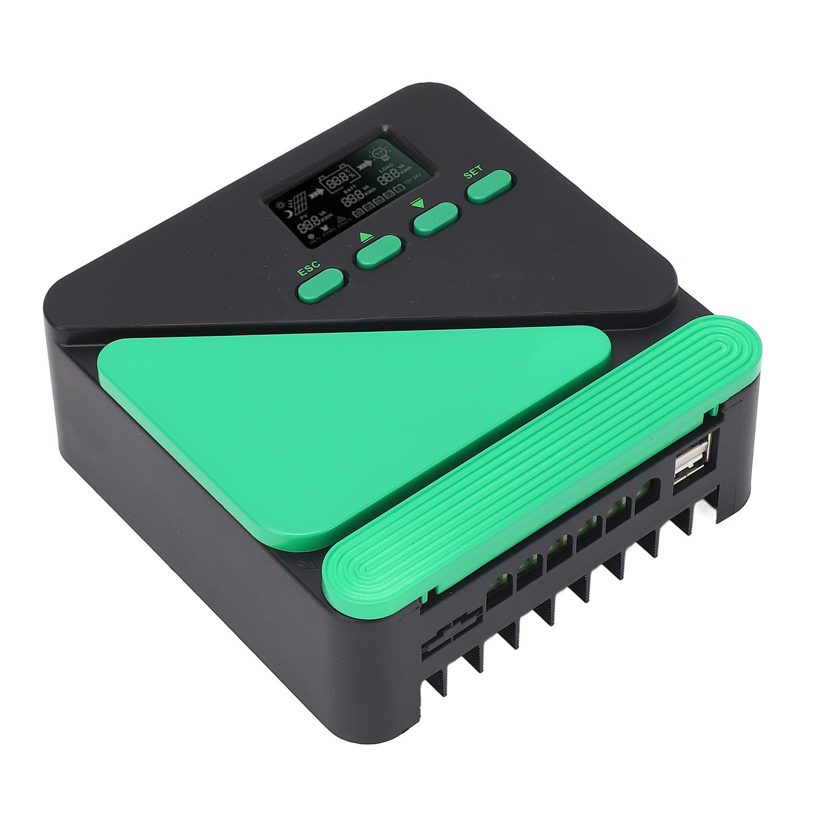 Contrôleur de Charge Solaire MPPT 12V 24V, Régulateur (10A)