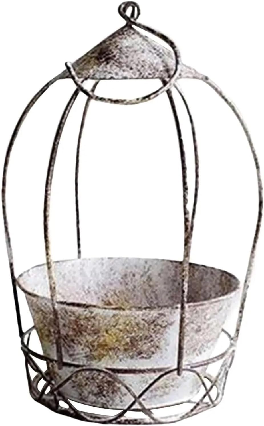 Hanging Planter Balcony Home Hotel Decoration Art for Home Decoration Hollow Out Succulent Pot Metal Plant Hanger Half Bird Cage