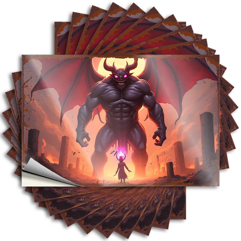 Aesthetic Quote, Country Bottle Devil's Challenge: A Hero's Stand Against The Giant Demon | Funny Quote Quick Decals(6X9CM)
