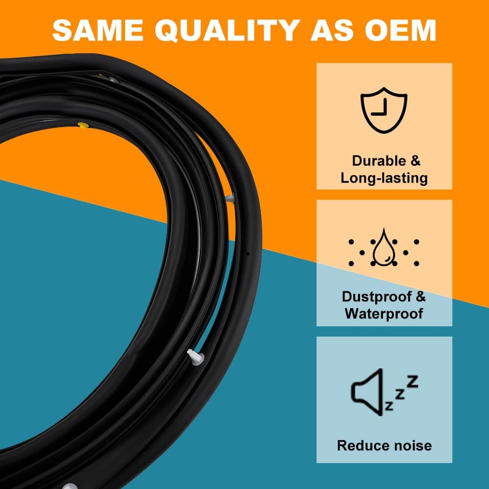 JDMON Front Left Door Rubber Seal Weatherstrip Compatible with Nissan Sentra 2013 2014 2015 2016 2017 2018 2019, Driver Side Weather Stripping Replace 80831-3SG0A