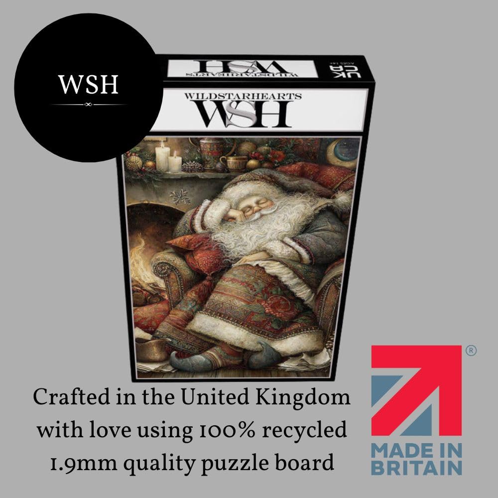 Puzzle natalizio da 1000 pezzi, tutti i regali consegnati – classico puzzle natalizio vintage; puzzle ecologico regalo per adulti e famiglie